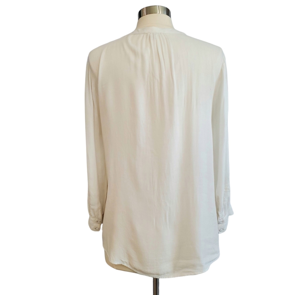 Soft Joie Cream Button-Up Top With Cording Embell… - image 2